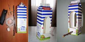 Кормушки из коробок из-под сока, обуви, молока и конфет: технология изготовления