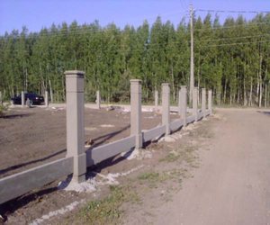 Изготовление столбов для забора из бетона